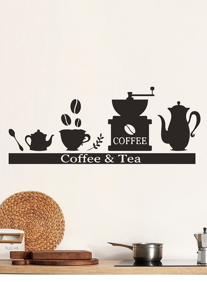 Coffee Cup Teapot Coffee Shop Tea Room Landscaping Decorative Wall Stickers - Image 1
