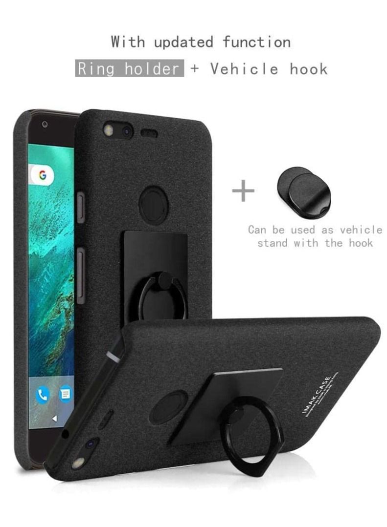 Imak Protective Back Cover For Google Pixel Hard Case Cover With Ring Grip and Screen Protector - 3 in 1 Compatible with (Google Pixel) - Image 2