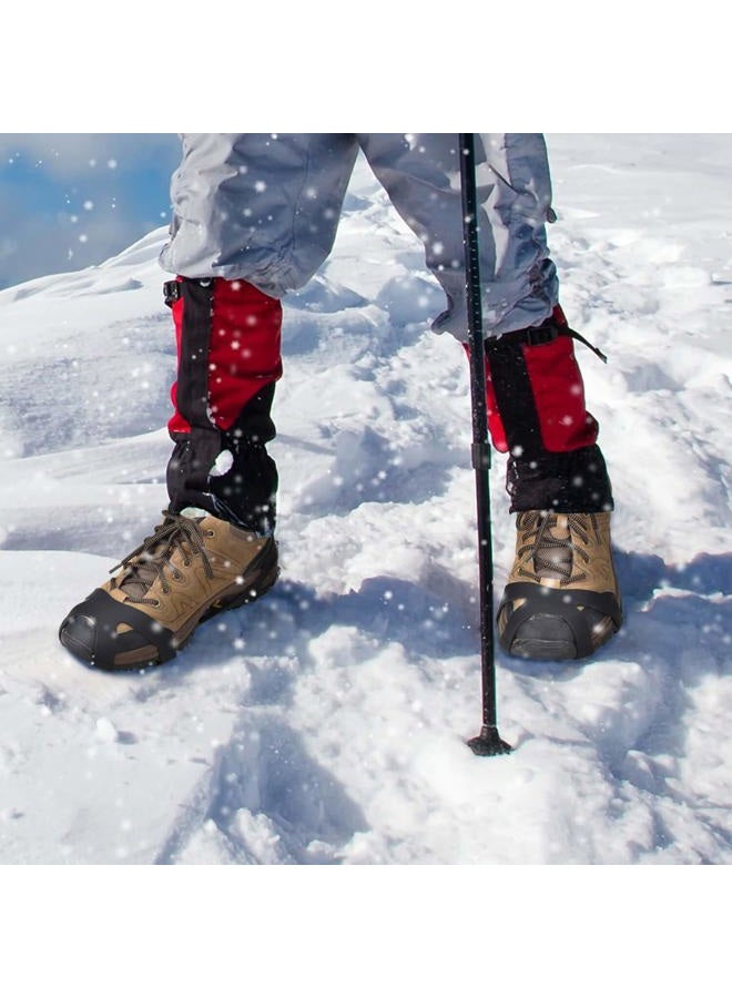 Manledio Ice Cleats for Shoes and Boots - Stainless Steel Studs Crampons for Non-Slip Traction on Snow and Ice - Anti-Slip Grips and Spikes for Hiking Walking and Winter Workers on Slippery Surfaces - Image 5