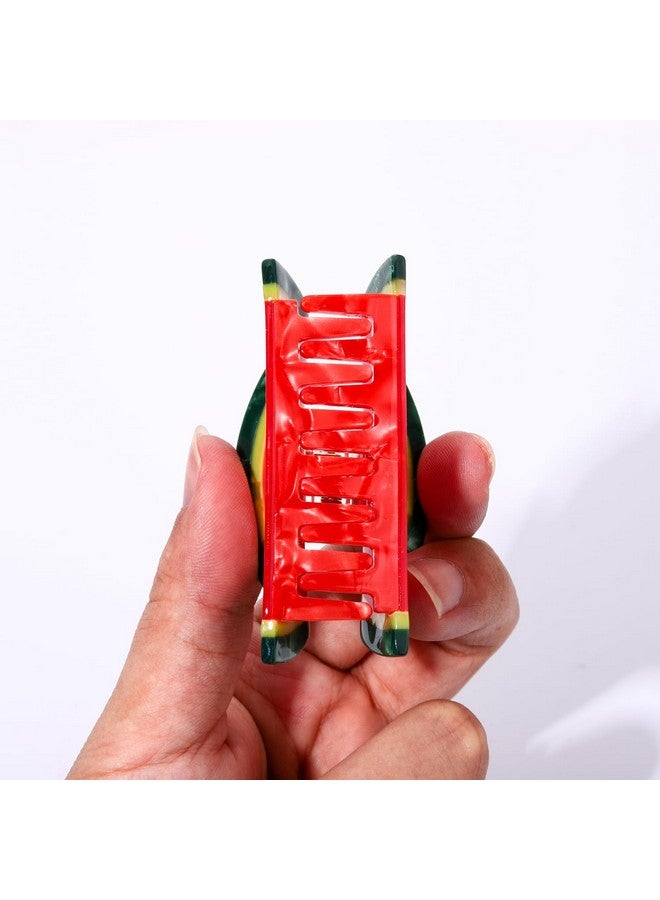 BVGA Cute Fruit Watermelon Hair Claws Clips For Thin Medium Short Hair Medium Hair Clip Claws Fashion Summer Hair Barrettes Acetate Hair Clips Cute Hair Claw Women Hairpins Hair Accessory Gifts - Image 4