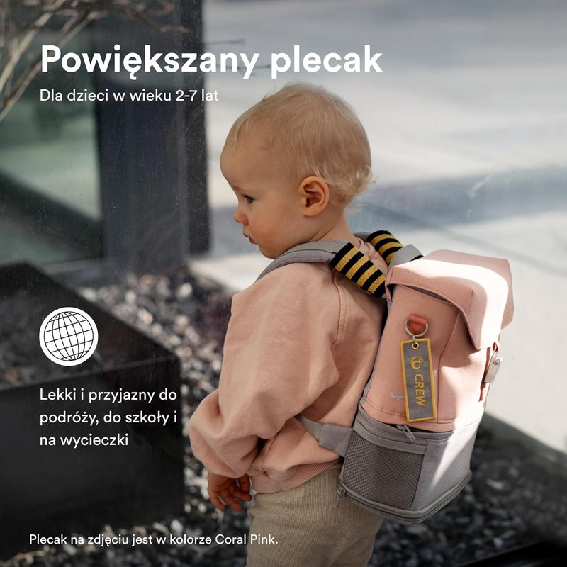 Stokke JetKids BackPack, Arctic Blue - Expandable Design for Kids 2-7 Years Old - Easy-to-Clean, Water Repellent Fabric - Includes Pull-Out Seat Pad, Name Tag & Detachable Captain Stripes, Arctic - Image 2