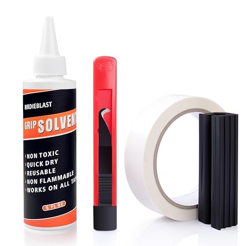 BIRDIEBLAST Professional Golf Club Grip All Repair Kits - Come with 5 Oz Golf Solvent，1" x 134Yards Grip Tape，1 Golf Hook Blade，1 Vise Clamp (All Kits) - Image 1