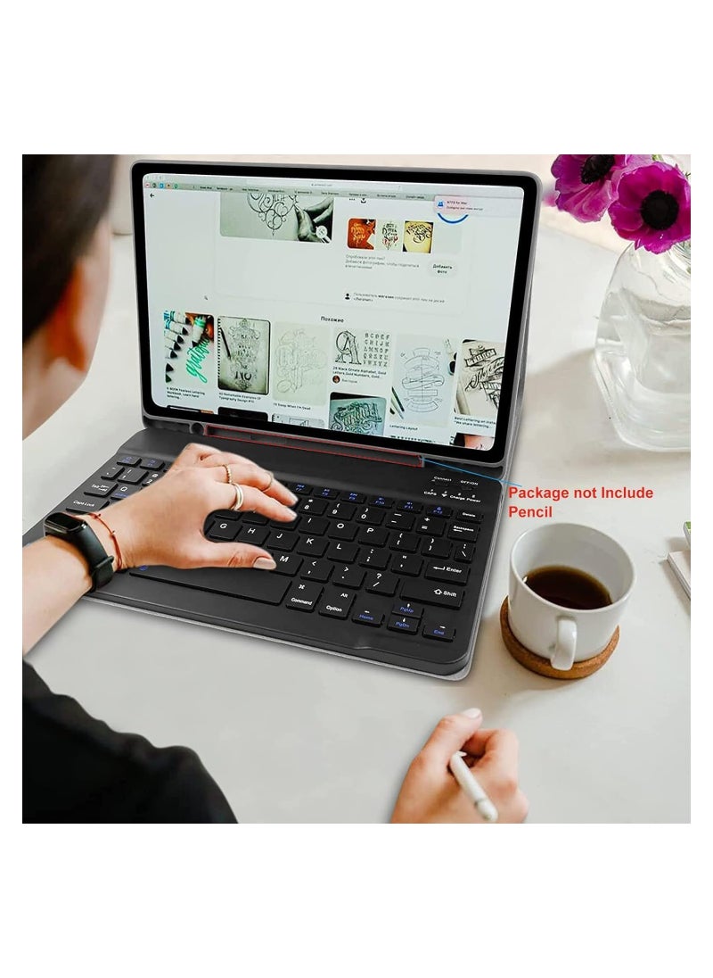 ELTRAZONE Keyboard Case for Samsung Galaxy Tab S6 Lite 10.4'' (SM-P610/P615/P613/P619,2020/2022), Business Leather Folio Cover with Detachable Magnetically Bluetooth Keyboard with S-Pen Holder  - Image 2