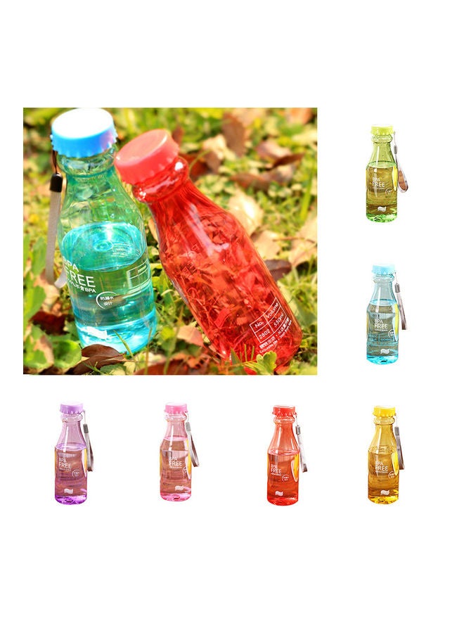 NIBEMINENT 500ml Portable Candy Color Clear Travel Sport Fruit Juice Cup Water Bottle Gift 20*10*20cm  - Image 2