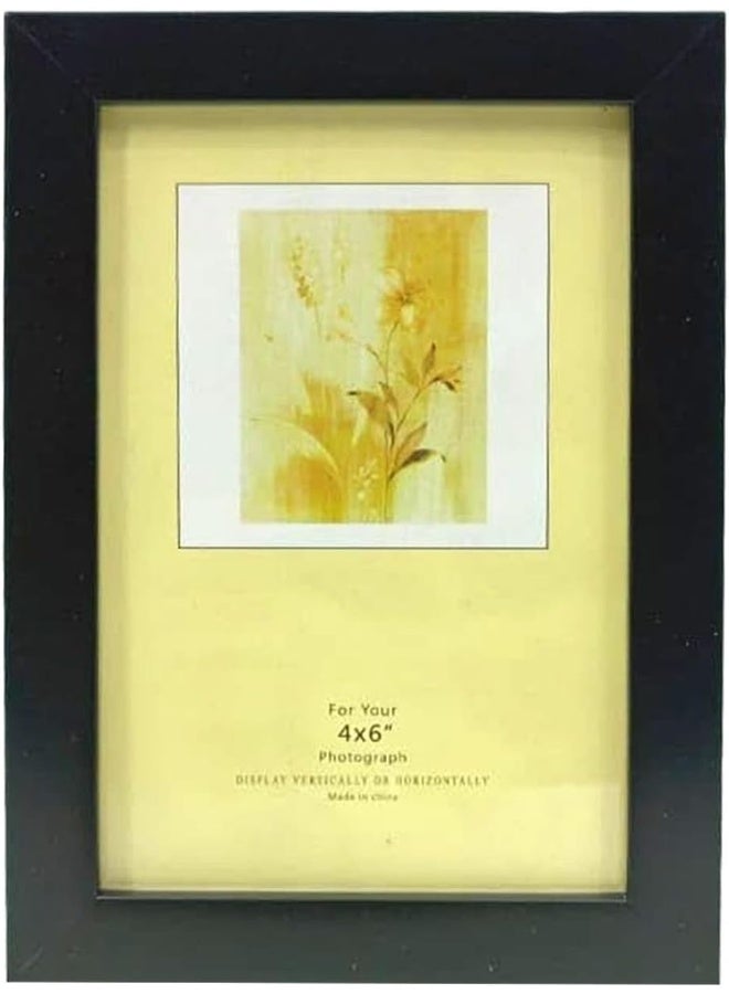 Decorhills DECORHILLS FRAMES & DECOR Rectangular Glass Photo with Wood, Wall Mount Tabletop Display for 4x6 Inches Picture  - Image 1
