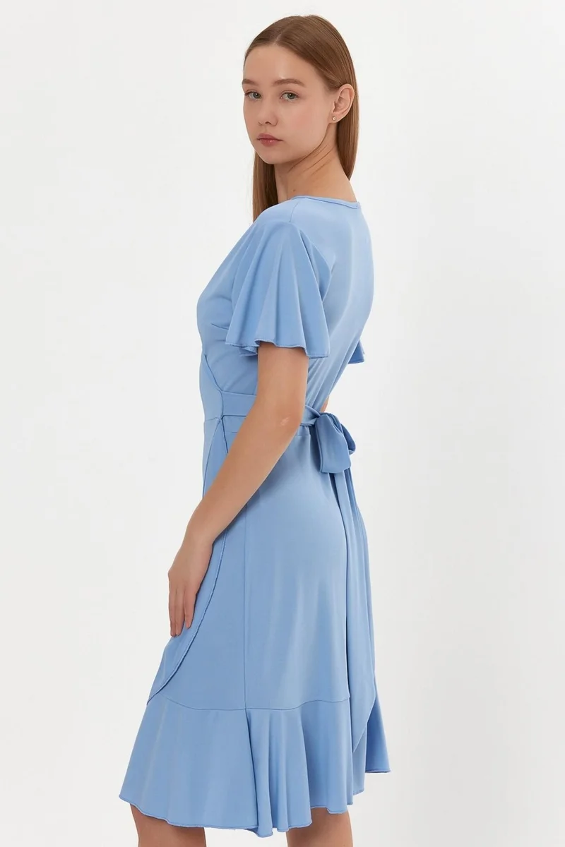 Alexander Gardi Ruffled Faux-Wrap Dress
