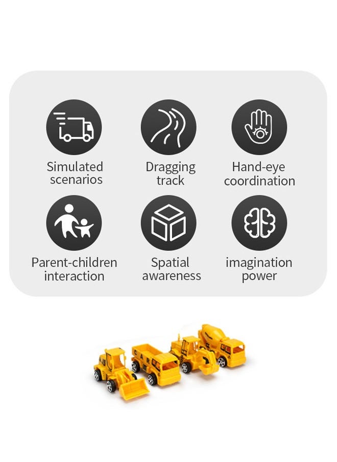 Generic Construction Track Set With 4 Cars And Plenty Of Accessories, Construction Track Car Set, Flexible Track Toy Set, Diy Construction Vehicle Toy, Easy To Assemble  - Image 3