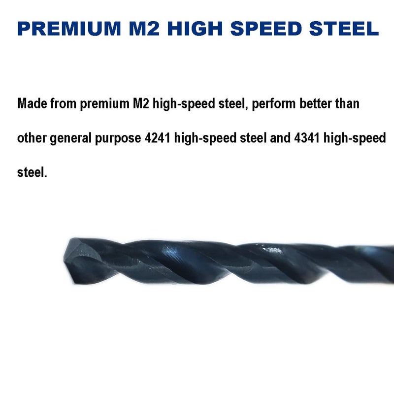 Drill Hulk 3/16-Inch x 6-Inch Aircraft Extension Black Oxide Drill Bit, Premium M2 High Speed Steel, Extra Length, for Metal, Plastic, Wood - Image 4