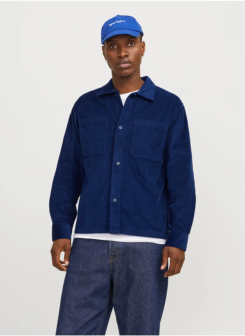 جاك اند جونز Jorwinter Waffle Cord Regular Fit Shirt