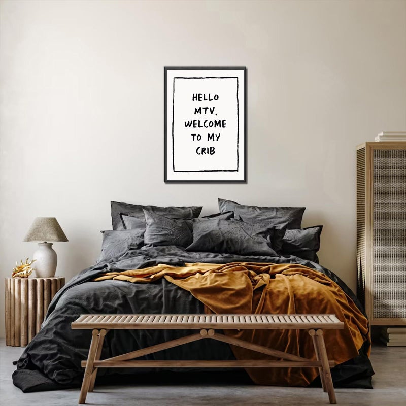 SHEWANT ART Trendy Wall Art Welcome Posters Eclectic Home Decor Hello MTV, Welcome to My Crib Art Print Funky Eclectic Gallery Wall Art Prints for Bedroom Living Room Aesthetic Wall Art Print 16x24in Unframed - Image 5