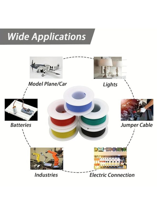 16AWG 196.85 Inch 5 Color PVC Electronic Wire Tinned Copper Aviation Wire Set - Image 5