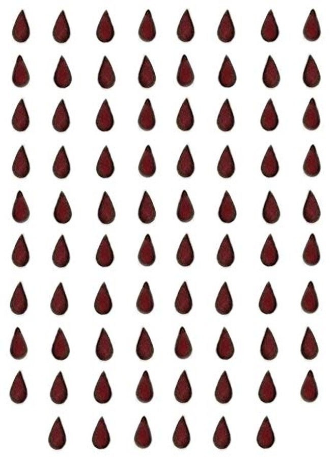 VAMA Fashions 5mm Medium Size Tear Drop Premium Velvet Tilak Shape Forehead Sticker Sketch Dark Maroon Kumkum Sindoor Bindi for Women & Girls - Image 2
