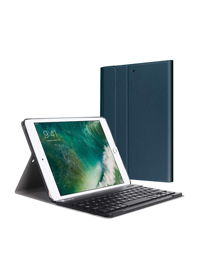 NIBEMINENT Protective Case Cover With Bluetooth Keyboard For Apple iPad Air Blue  - Image 1