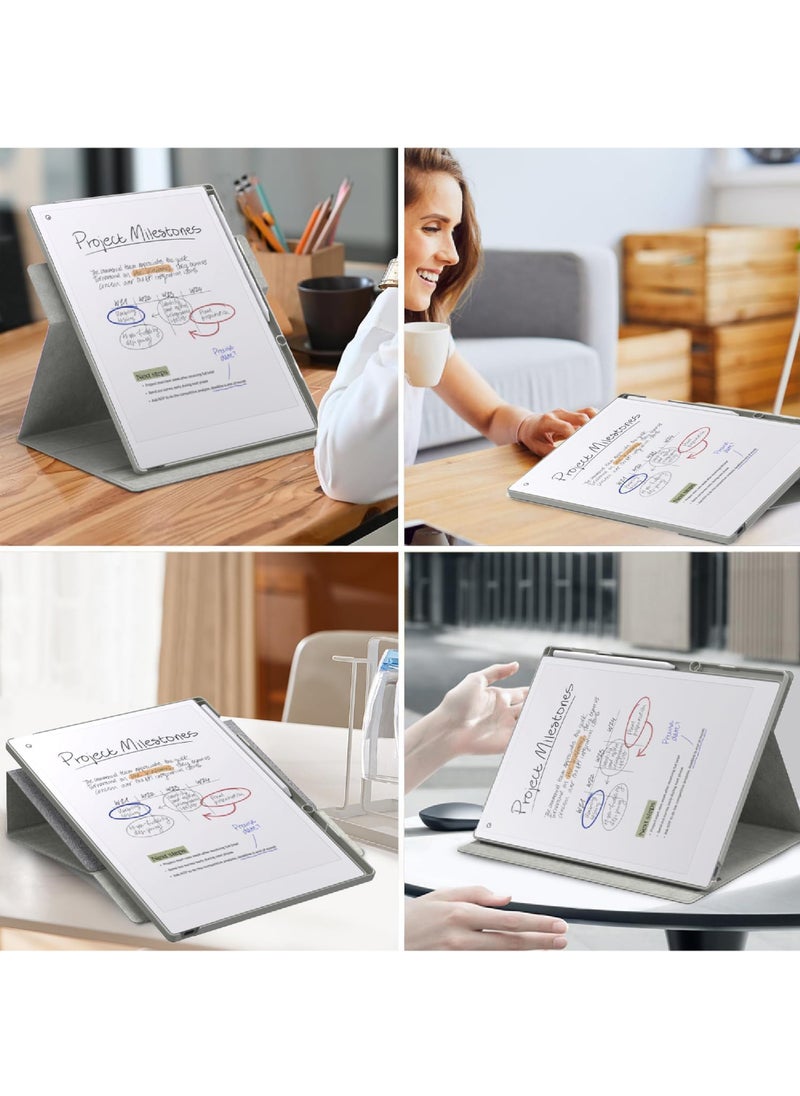 Rock Pow - Case for Remarkable Paper Pro Color 11.8"- Multi-Viewing & Auto Sleep/Wake Book Folio Cover with Built-in Pen Holder for Remarkable Paper Pro Tablet 11.8 inch 2024 Released - Image 1