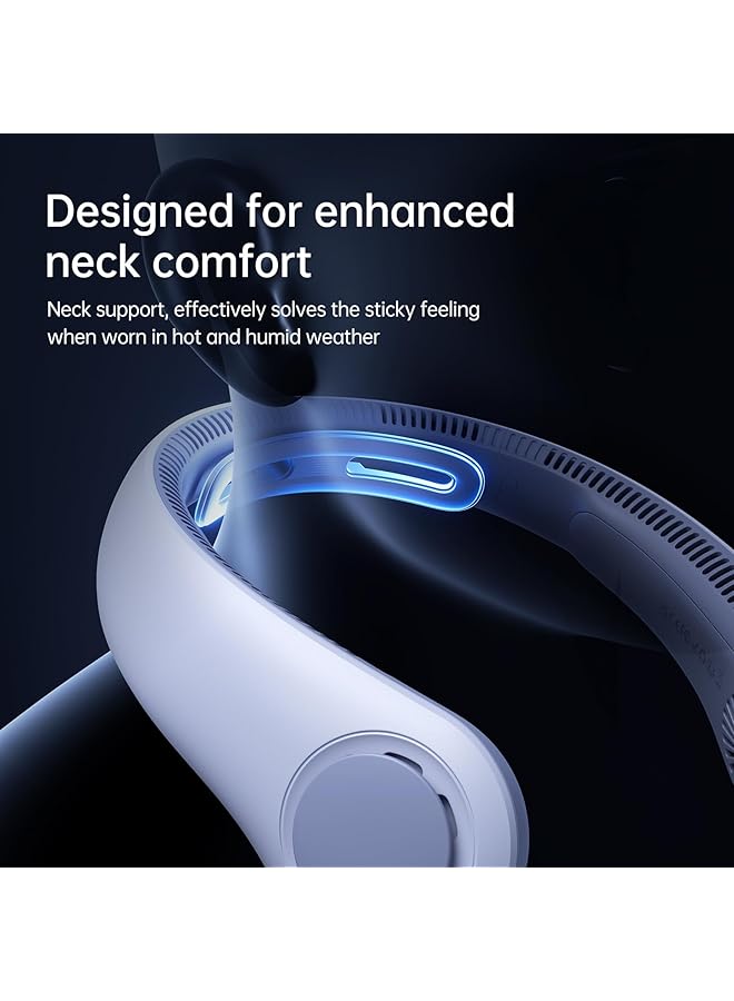 erorex Portable Neck Fan Upgraded Neckbrace Personal Hands Free 5 Speed Gears Adjustment 3900 Mah Wearable Bladeless Quiet Rechargeable For Outdoor Indoor Gifts For Women Men Sunny Blue - Image 2