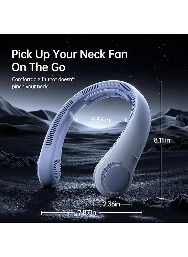 erorex Portable Neck Fan Upgraded Neckbrace Personal Hands Free 5 Speed Gears Adjustment 3900 Mah Wearable Bladeless Quiet Rechargeable For Outdoor Indoor Gifts For Women Men Sunny Blue - Image 5