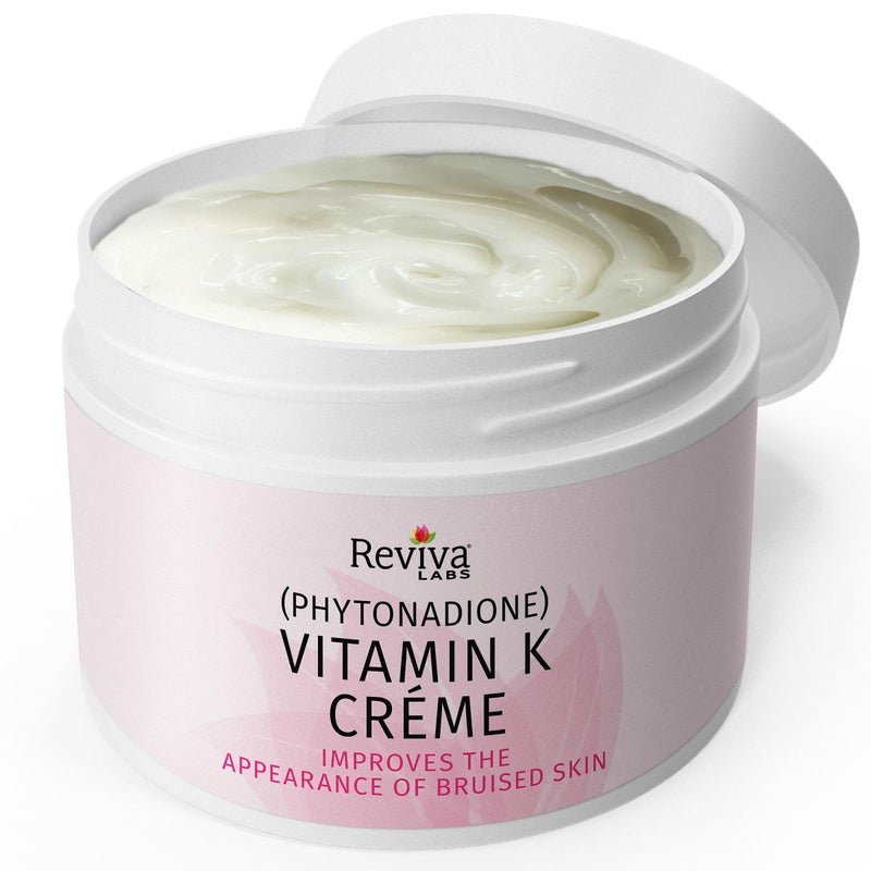 Reviva Labs Vitamin K CrÃ¨me for Bruising, Under-Eye Dark Circles, and Wrinkles with Soybean Oil and Natural Fruit Extracts - 2 Oz, for Skin and Face - Image 2