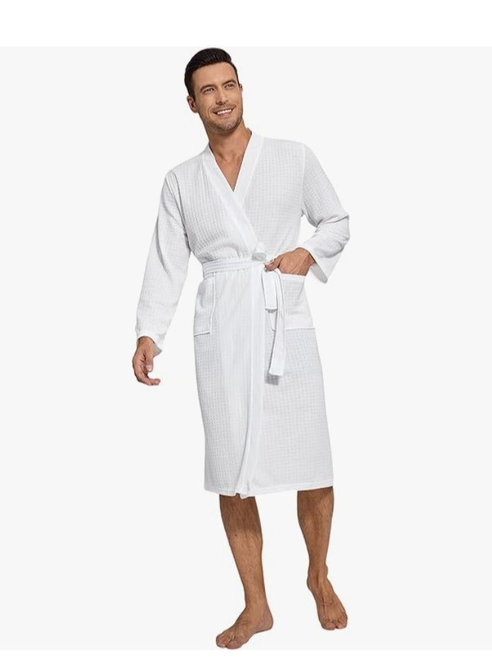 Etertoyle Waffle Weave Bath Robe After Shower Quick Dry Lightweight Unisex Bathrobe For Men & Women - Image 2
