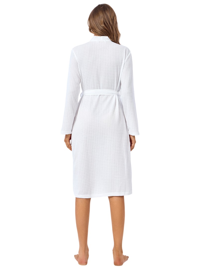 Etertoyle Waffle Weave Bath Robe After Shower Quick Dry Lightweight Unisex Bathrobe For Men & Women - Image 3