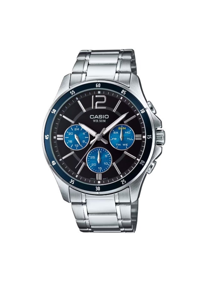 CASIO Men's Water Resistant Chronograph Watch MTP-1374D-2A