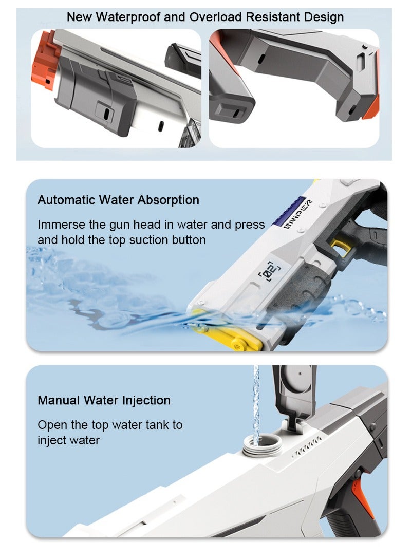 TAPIT Electric Water Squirt Toys, Powerful Squirt Toy for Kids, Double Shooting Mode Fully Auto Water Blasters Long Range 32 Ft, 450ml Large Capacity, Super Water Soaker Outdoor Pool Toys for Kids (Multicolor) - Image 5