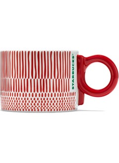 Starbucks ® Striped Patterned Porcelain Mug - Red - 296 ml - 11146951 