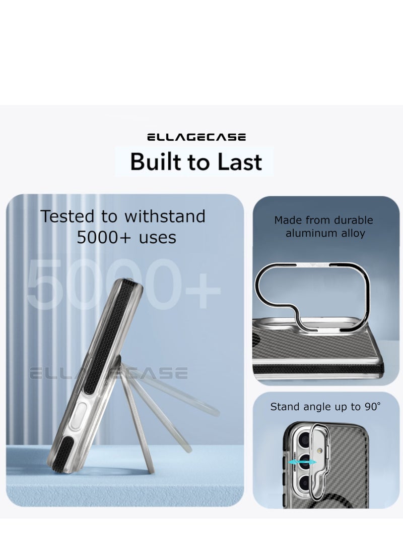 Case with stand for Samsung Galaxy S24 Plus, Solid Camera Protection, Shockproof, Compatible with Magsafe and Wireless Charging