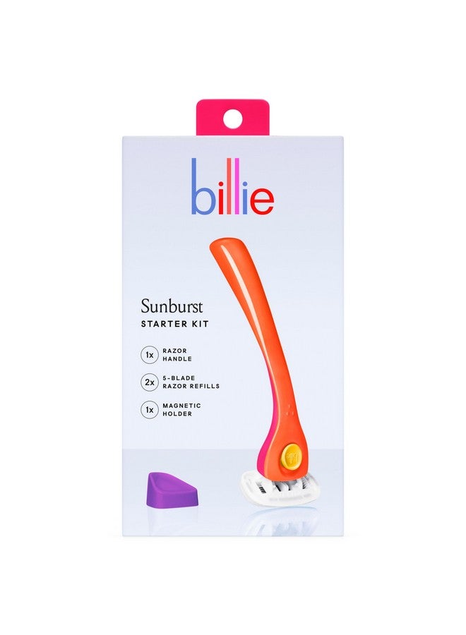 Billie Billie Razors for Women Shave Kit - Women’s Razor + 2 x 5-Blade Razor Refills + Magnetic Holder - Sunburst  - Image 1