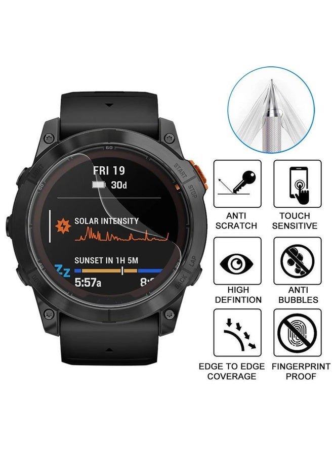 HuHa For Garmin Fenix 7X Pro 5pcs xDfind Soft Hydrogel Film Full Cover Front Protector - Image 3