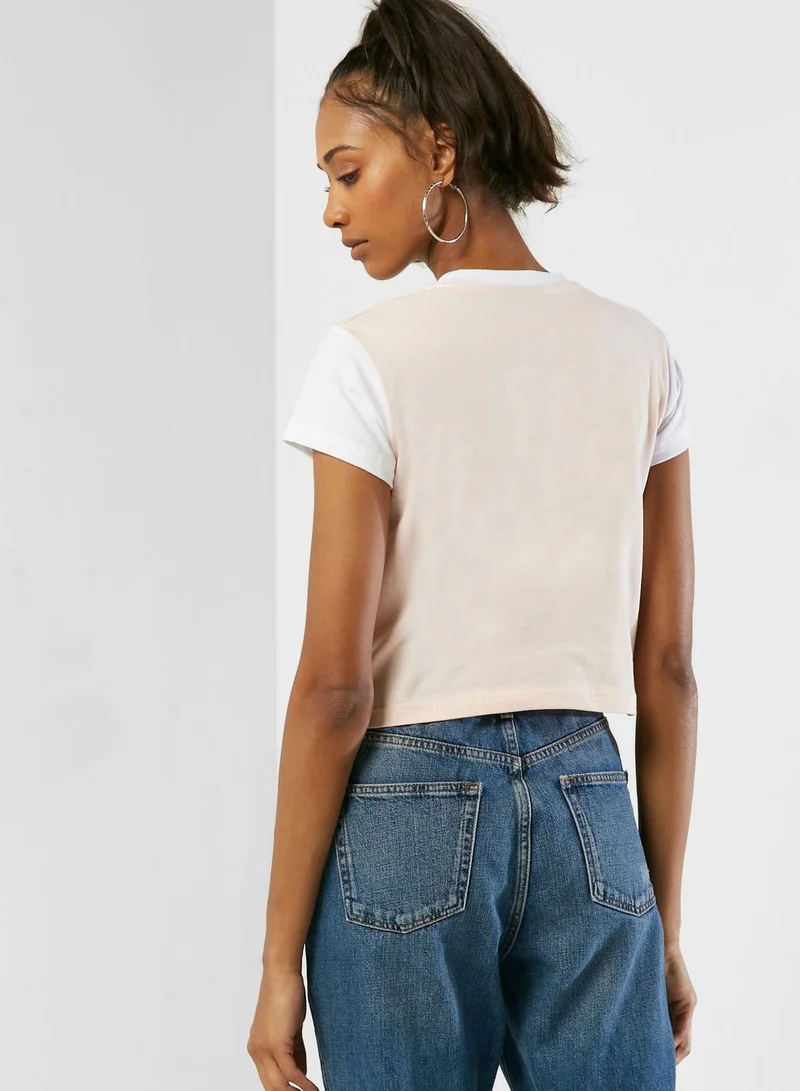 FILA Logo Cropped T-Shirt