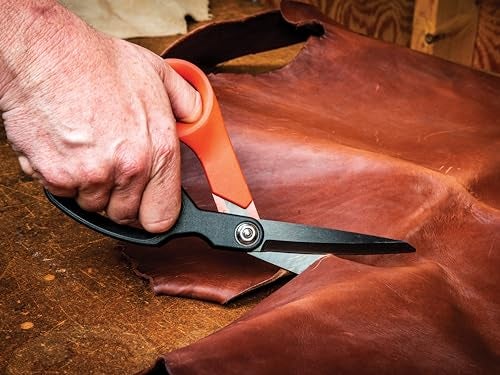 Wiss Crescent Wiss 10" Heavy-Duty Titanium Coated Tradesman Shears - Industrial Utility Shears Scissors for Cutting Leather, Wire, Cardboard - CW10TM - Image 4