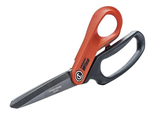 Wiss Crescent Wiss 10" Heavy-Duty Titanium Coated Tradesman Shears - Industrial Utility Shears Scissors for Cutting Leather, Wire, Cardboard - CW10TM - Image 1
