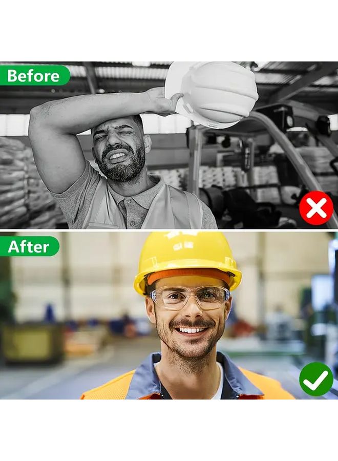 Orange Self-Adhesive Helmet Sweat Absorbing Pads Non Slip Breathable Cushioned Liner for Welding Hard Hats Construction Workers - Image 4