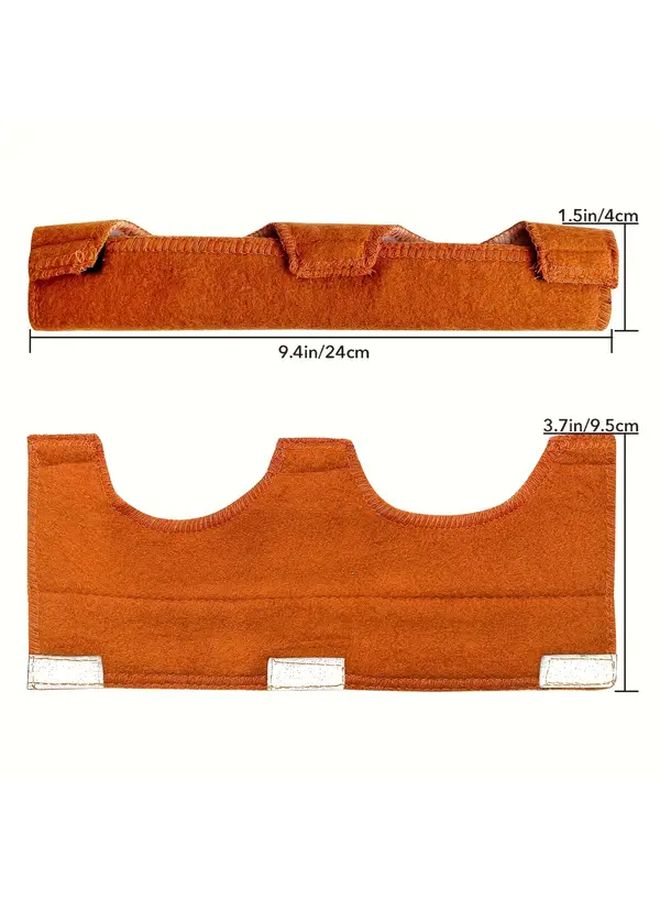 Orange Self-Adhesive Helmet Sweat Absorbing Pads Non Slip Breathable Cushioned Liner for Welding Hard Hats Construction Workers - Image 2