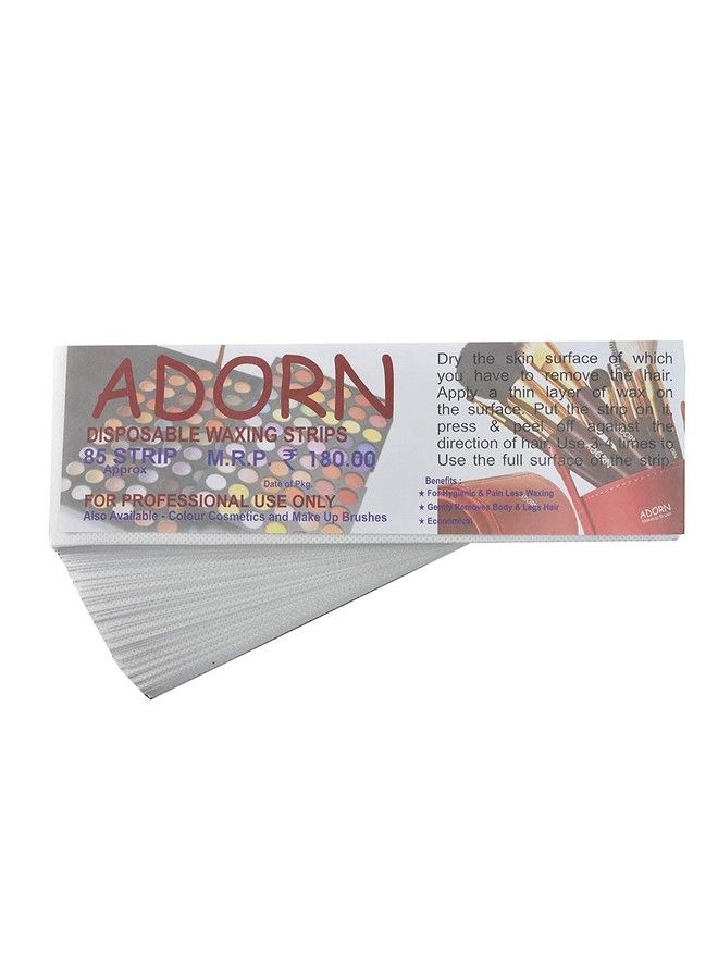 Adorn شرائح شمع لإزالة الشعر 85 قطعة ؛ 100 جرام قماش غير منسوج لتجربة إزالة شمع سلسة ؛ تستخدم مع جميع أنواع الشمعات ؛ - Image 2
