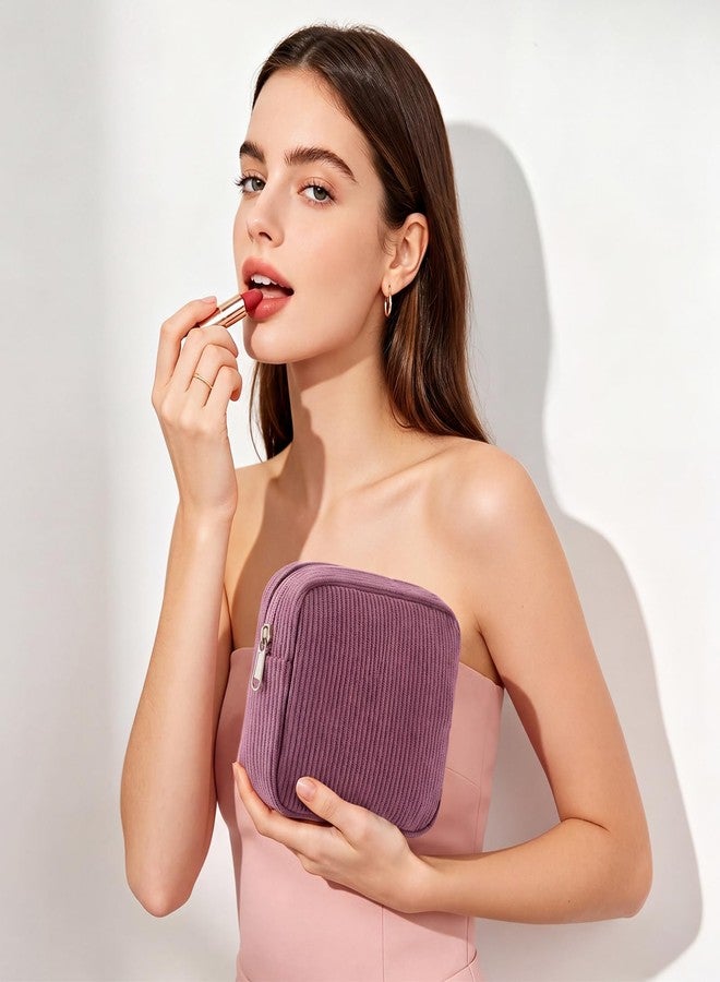 Dansydaisy 9 Pcs Sanitary Storage Pouch Mini Corduroy Makeup Bag Gift Period Bags for Teen Girls for School Tampon Bag Small Portable Zipper Travelling Gifts from Mothers to Daughters(Retro Color) - Image 3