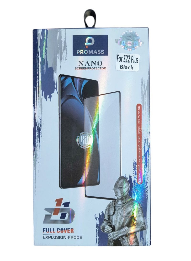 PROMASS Compatible With Samsung Galaxy S22 Plus Glass Screen Protector Black