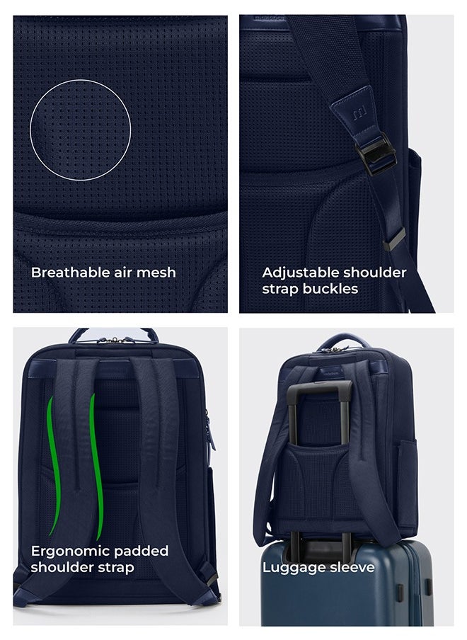 Mokobara MOKOBARA The Work Backpack 19L Premium Nylon 16" Water Resistant Daily Use Travel Laptop Backpack for Men & Women (Blue)  - Image 5