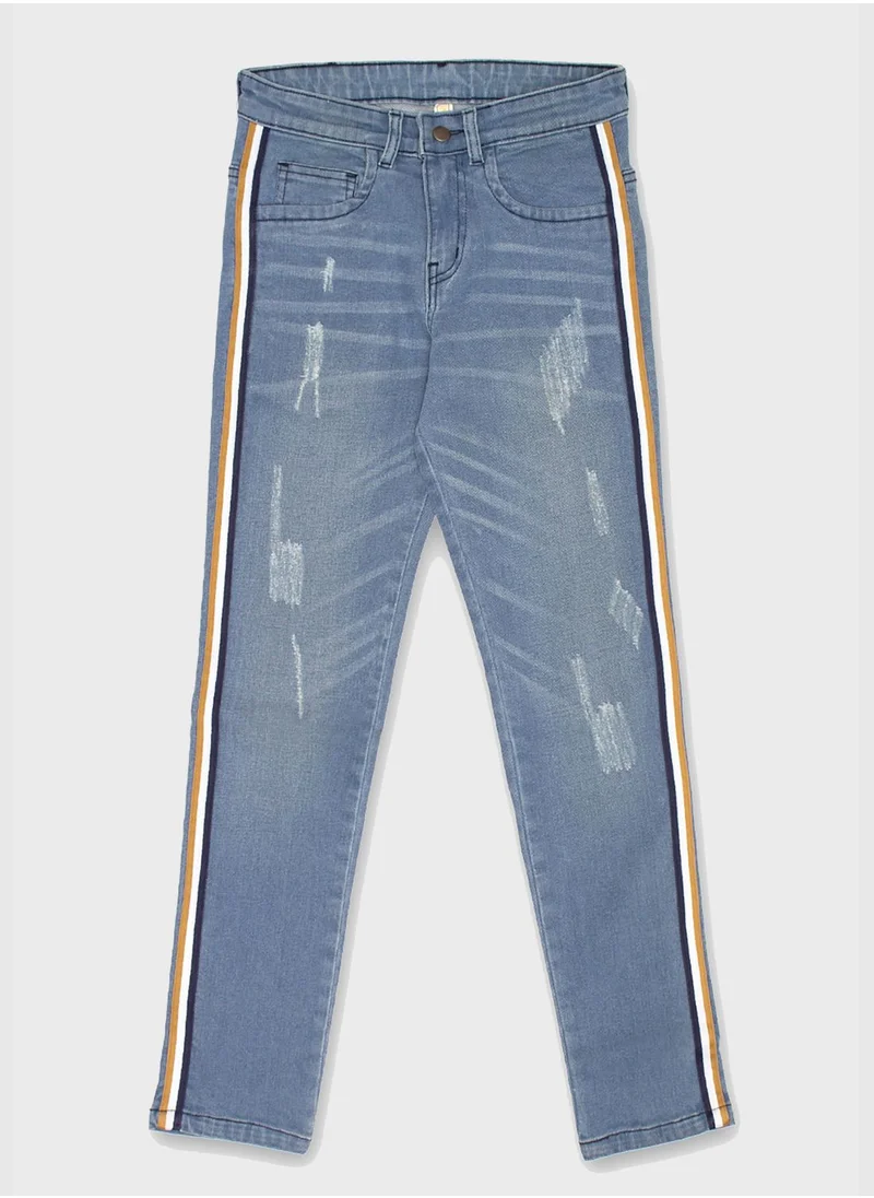 Instafab Jeans with Side Stripes