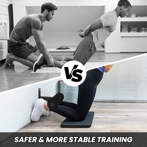 WYGVNR Nordic Hamstring Curl Squat Rack Attachment, Sit Up Assistant Device Abdominal Core Workout, Bulgarian Split Squats, for Power Rack Power Cage - Image 5