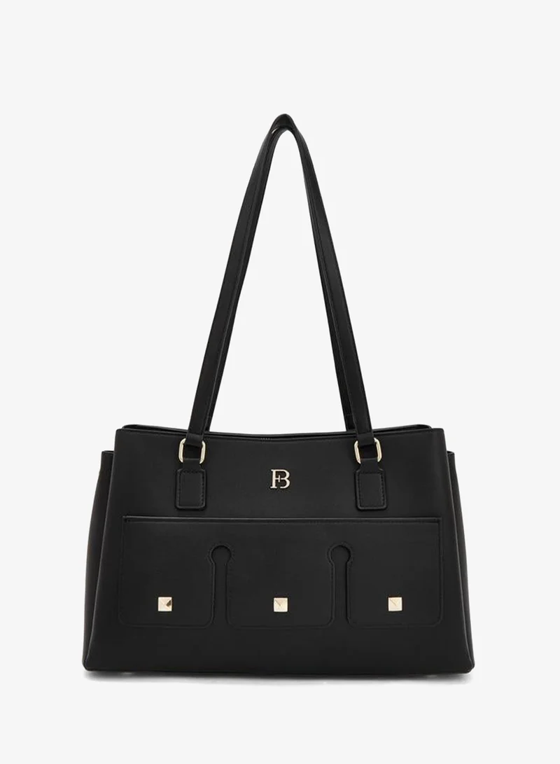 Solid Tote Bag With Double Handle