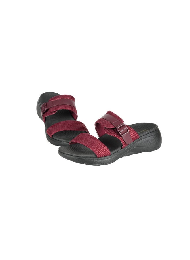 ZAYNA 221-263 Zayna Ladies Casual Sandals 23ABT531 Bordo  - Image 3