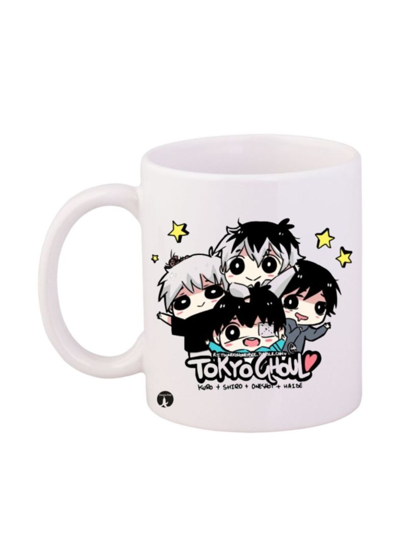 RKN Tokyo Ghoul Printed Mug White/Black/Yellow 12ounce