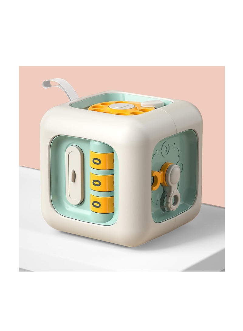 كيو زد ألعاب مونتيسوري للأطفال، ألعاب المكعبات المزدحمة، ألعاب حسية للسفر للأطفال الصغار من عمر 1 إلى 3 سنوات، تعلم المهارات الحركية الدقيقة، هدايا عيد الميلاد الأول للأولاد والبنات من عمر 18 شهرًا فما فوق (أخضر) - Image 1