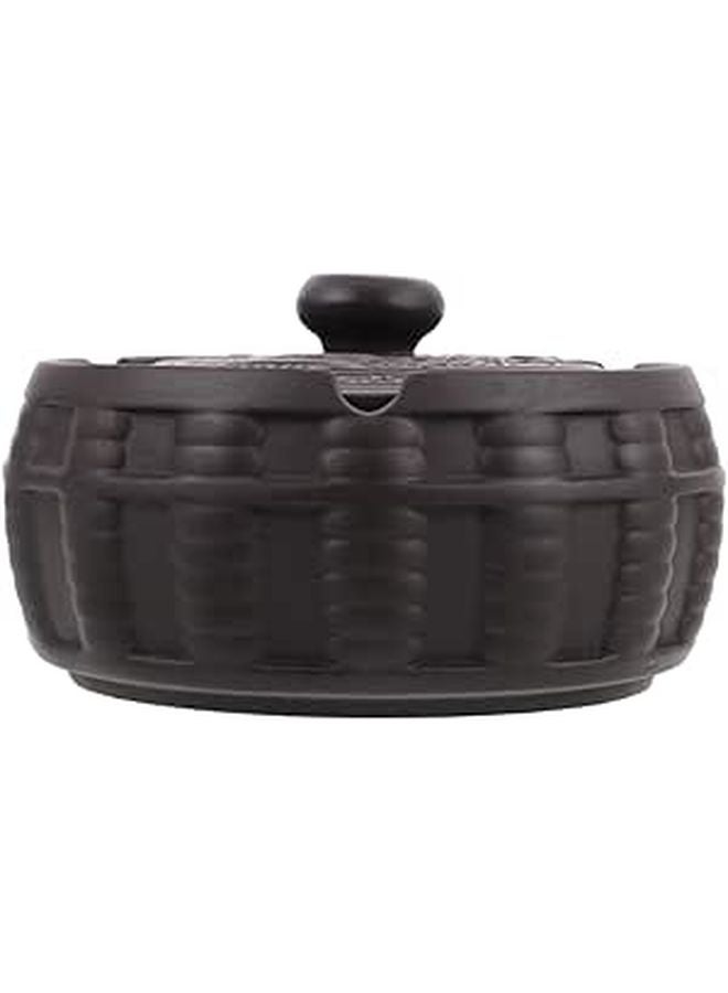 Windproof Ceramic Ashtray With Lid Indoor Desktop Smoke Holder Decorative Tabletop Accent - Image 1