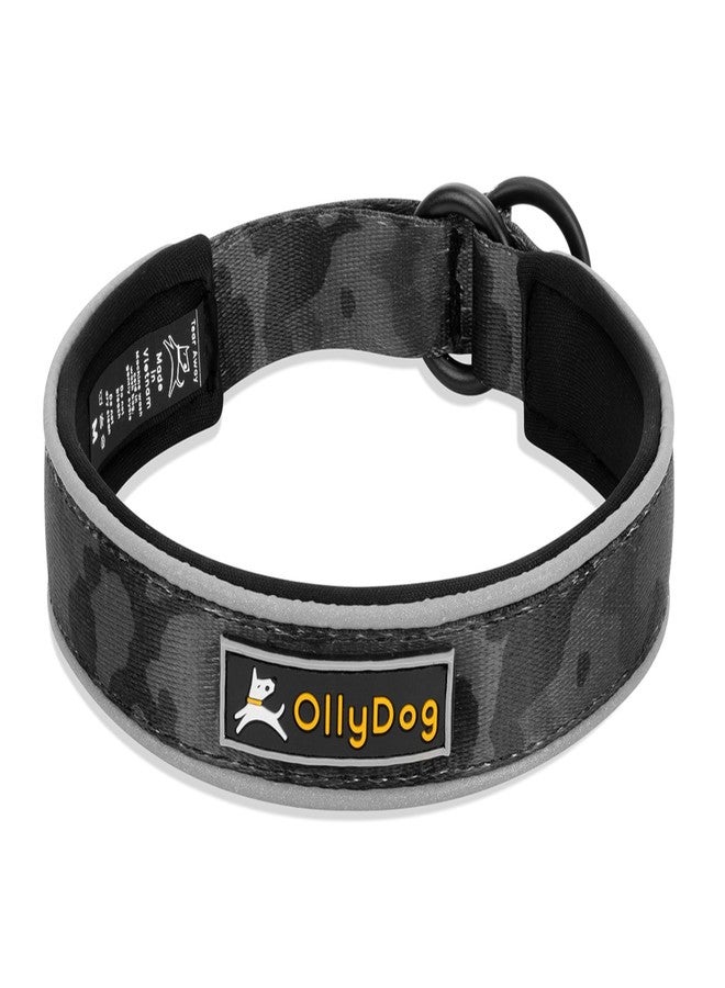 OllyDog طوق OllyDog Martingale العاكس المريح، طوق انزلاق عاكس للجري الليلي، مبطن بالنيوبرين الناعم، راحة إضافية للكلاب النشطة (متوسط، مموه الأحلام) - Image 1
