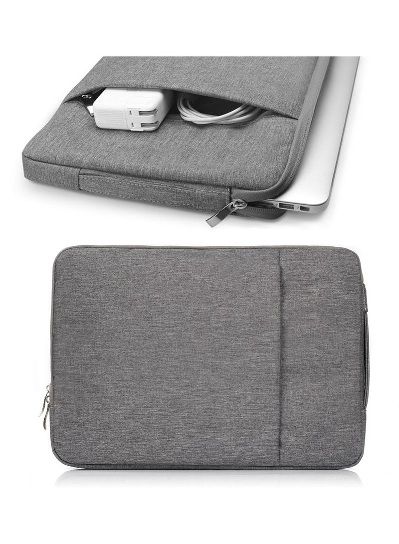 SYOSI Laptop Bag, Grey 15 inch  Laptop Sleeve Bag Compatible with Zipper Handbag Sleeve PC Case for All Laptop - Image 1