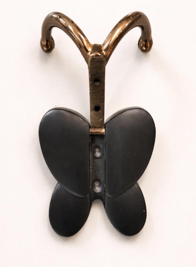 Urban Elite Premium Butterfly Double Wall Hook | Heavy-Duty Metal Hanger for Clothes, Keys & Accessories | Decorative Rose Gold & Matte Black Finish | Ideal for Bathroom, Kitchen & Entryway (1 Pc) - Image 5