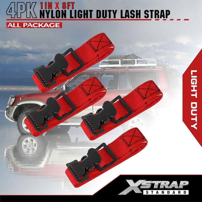 XSTRAP STANDARD 4pk 1" x 5-1/2ft All-Purpose Lashing Strap - Image 4