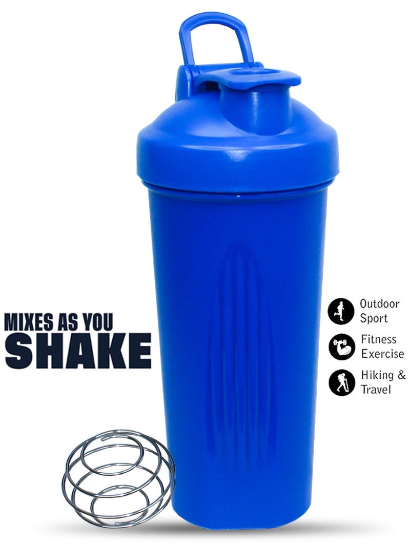 قطوب زجاجة شيكر للبروتين وللمساحيق والملاحق - 600 مل زجاجة بروتين مع مقياس مانعة للتسرب - مثالية لما قبل وبعد التمارين، مخفوق البروتين، نادي رياضي، اللياقة البدنية والرياضة - Image 1